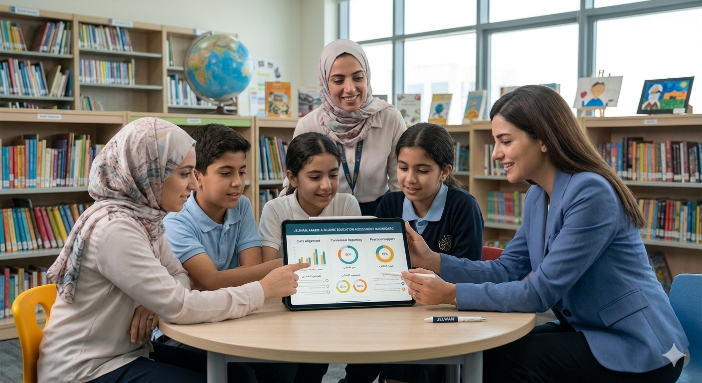 Teacher with students